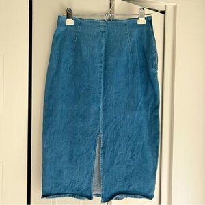 J.Crew denim skirt w/front slit size 4